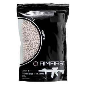 AIMFIRST BIO WHITE BB탄 바이오 화이트비비탄 0.2g 5000p, 백색, 1개