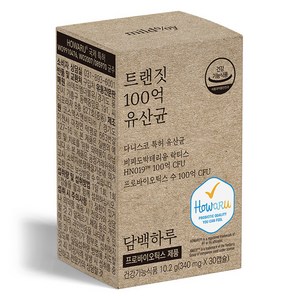 담백하루 트랜짓 100억 유산균 10.2g, 30정, 1개