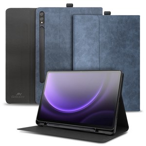 고부기 S펜 수납 북커버 클러치 태블릿PC 케이스, 네이비, 1개