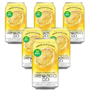 레몬 슬라이스 소다, 6개, 340ml