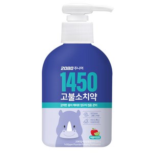 애경 2080 주니어 1450 고불소 충치케어 펌핑치약, 220g, 1개