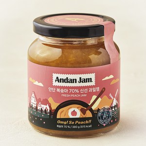 안단잼 안단 복숭아 70% 신선 과일잼, 380g, 1개