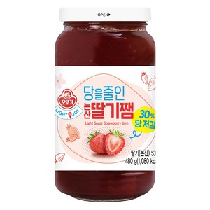 오뚜기 LIGHT 앤 JOY 당을줄인 논산 딸기쨈, 1개, 480g