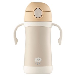 푸고 유아용 프리미엄 뉴트럴 시리즈 대용량 빨대컵 350ml TKFE-350, 1개, 뉴트럴베이지
