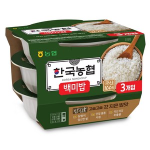 밥심 농협식품 백미밥, 3개, 210g