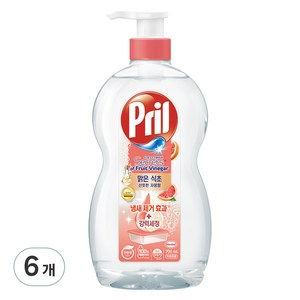 프릴 시크릿 오브 맑은 식초 주방세제 산뜻한 자몽향, 700ml, 6개