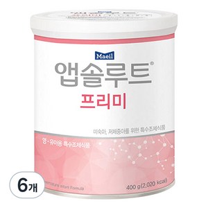 매일유업 앱솔루트 프리미 분유, 400g, 6개