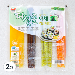 일가집 5줄 야채김밥 세트, 245g, 2개