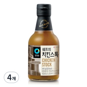 청정원 쉐프의 치킨스톡, 340g, 4개