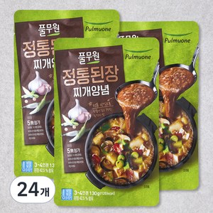 풀무원 정통 된장찌개양념, 130g, 24입