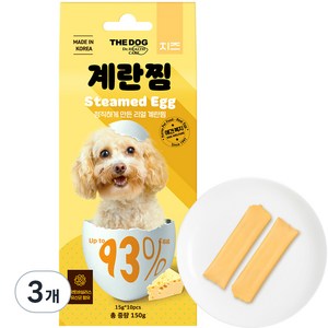 더독 강아지 계란찜 스틱 10p, 치즈, 150g, 3개