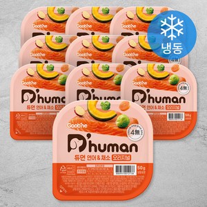 듀먼 전연령용 오리지널 냉동 화식사료, 연어+채소, 50g, 10개