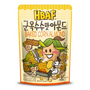 바프 군옥수수맛 아몬드, 120g, 1개