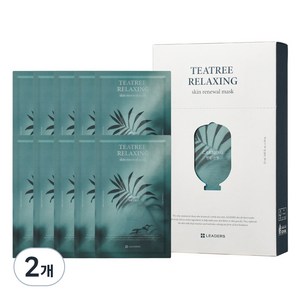 리더스 티트리 릴랙싱 스킨 리뉴얼 마스크 25ml, 2개, 10개입