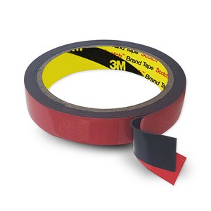 쓰리엠 아크릴 폼 하이패스 부착 고내열 양면테이프 블랙 20mm x 1.5m, 1개