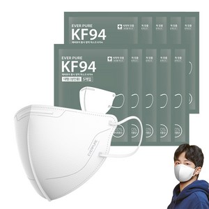 리벤스 에버퓨어 새부리형 황사방역 마스크 대형 KF94, 화이트, 10개, 5개입