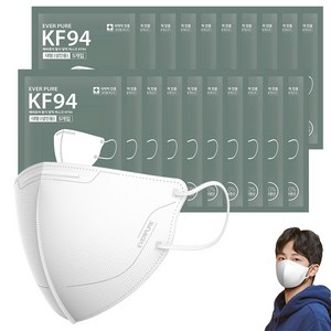 리벤스 에버퓨어 새부리형 황사방역마스크 대형 KF94, 화이트, 20개, 5개입