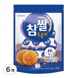 크라운 참쌀 누룽지, 216g, 6개