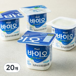 매일바이오 무가당 플레인, 85g, 20개