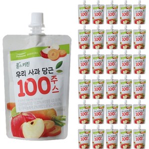 풀무원 풀스키친 우리 사과 당근 100주스, 100ml, 40개