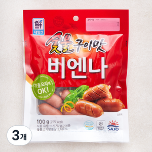 대림선 숯불구이맛 비엔나, 100g, 3개