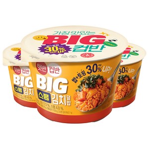 햇반컵반 BIG 스팸김치덮밥, 328g, 3개