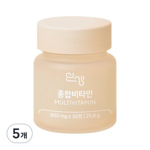 인생 종합비타민 1개월팩 25.8g, 30정, 5개