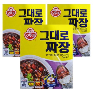 오뚜기 그대로짜장, 200g, 3개