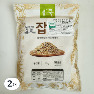 풀무원 풀스쿡 무농약 찹쌀, 1kg, 2개