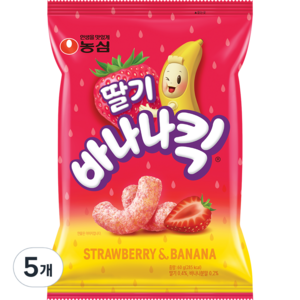 바나나킥 딸기, 60g, 5개