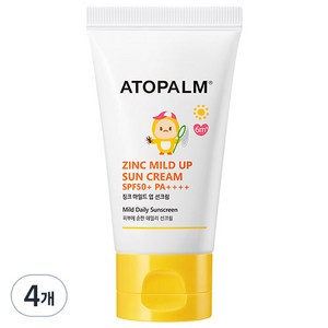 아토팜 징크 마일드 업 선크림 SPF50+ PA++++, 65g, 4개