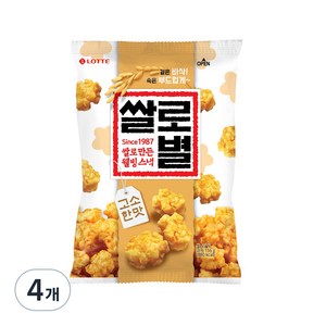 롯데웰푸드 쌀로만든 쌀로별 고소한맛, 156g, 4개