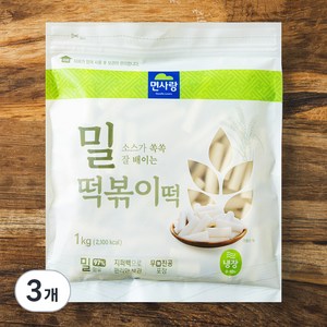 면사랑 밀떡볶이떡, 1kg, 3개