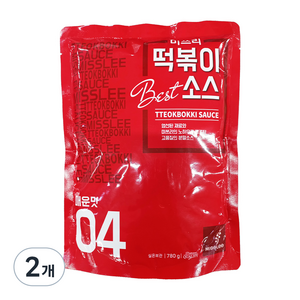 미쓰리 핫 떡볶이소스 04 매운맛, 780g, 2개