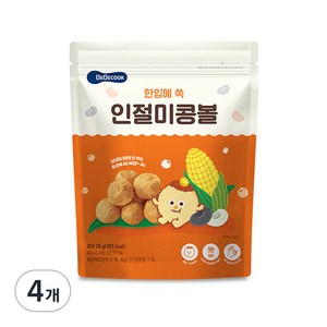 베베쿡 한입에 쏙 인절미 콩볼, 인절미맛, 25g, 4개