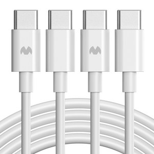 구스페리 c타입 to c타입 60W 고속 충전 케이블, 화이트, 2개, 3m