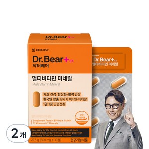 대웅제약 닥터베어EX 멀티비타민 미네랄 25.5g, 30정, 2개