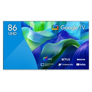 더함 4K UHD 구글 TV + 각도조절 브라켓, 217cm(86인치), NA862UHD SMART HOME120 24K1, 벽걸이형, 방문설치