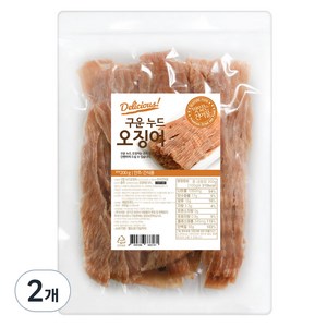 해맑은푸드 구운 누드 오징어, 200g, 2개