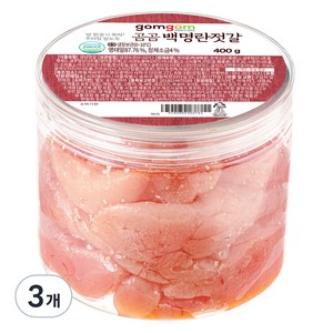 곰곰 백명란 젓갈, 400g, 3개