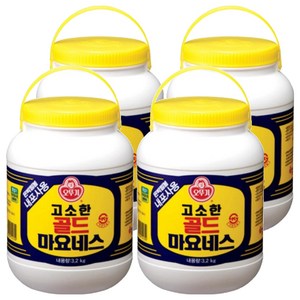 오뚜기 고소한 골드마요네즈 통, 3.2kg, 4개