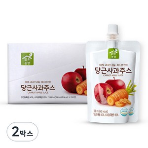 맑은농장 당근사과주스, 100ml, 20개