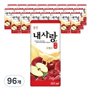 웅진 내사랑 사과 드링크, 185ml, 96개