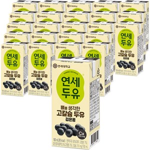 연세두유 뼈를 생각한 고칼슘 두유 검은콩, 180ml, 24개