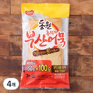 동원 추억의 부산어묵 부드러운 사각 150g + 100g, 4개