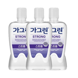 가그린 스트롱 구강청결제, 750ml, 3개