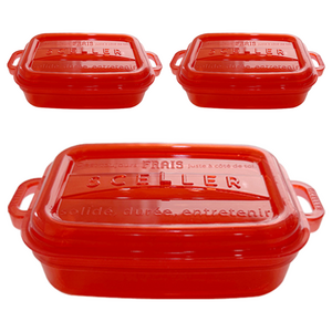 SCELLER 젤리 푸드박스 레드, 3개, 500ml