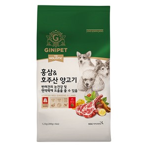 정관장지니펫 강아지 더홀리스틱 홍삼 앤 기능성 사료, 눈물개선/눈건강, 1.2kg, 1개