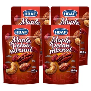 바프 메이플 피칸 믹스넛, 190g, 4개