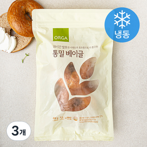 ORGA 통밀 베이글 4입 (냉동), 400g, 3개